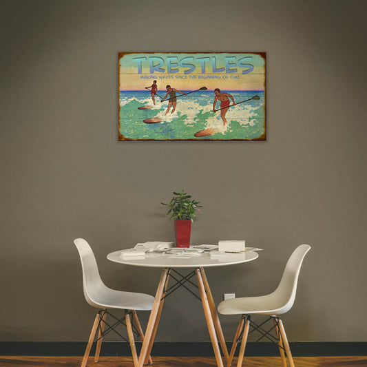 Riding the Waves: Paddle Edition - Wood & Metal Wall Art