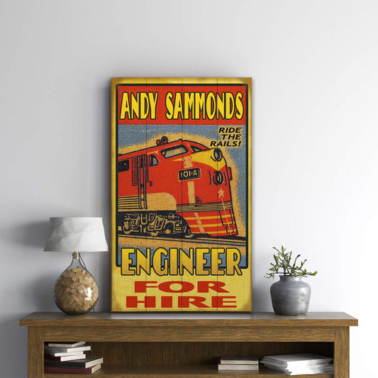 Engineer for Hire - Wood & Metal Wall Art