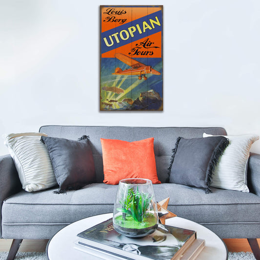 Utopian Air Tours - Wood & Metal Wall Art