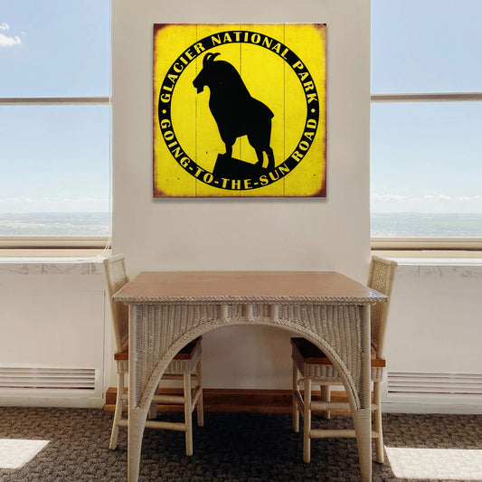 Glacier Goat - Wood & Metal Wall Art