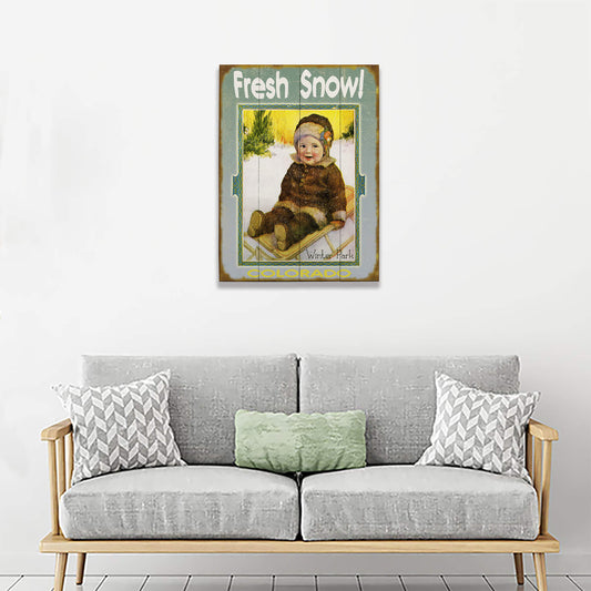 Fresh Snow - Wood & Metal Wall Art