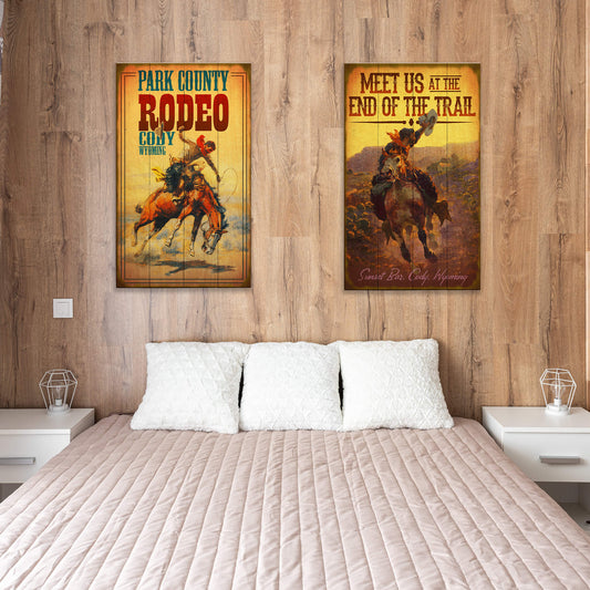 Meet Us At The End Of The Trail - Wood & Metal Wall Art