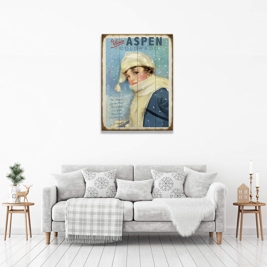 Frost-Kissed Muse - Wood & Metal Wall Art