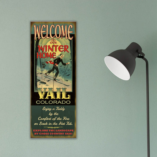 Winter Home XCountry: Personalized - Wood & Metal Wall Art