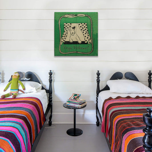 Dogs Welcome - Wood & Metal Wall Art