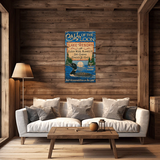 Call of the Loon - Wood & Metal Wall Art