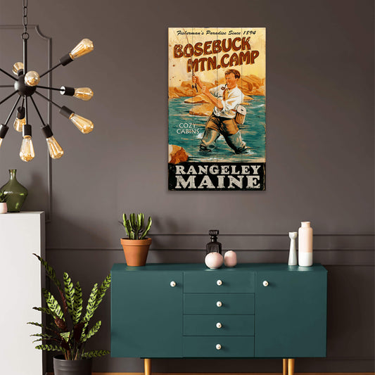 Bosebuck Mountain Camp - Wood & Metal Wall Art