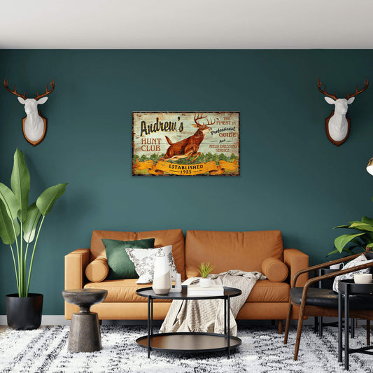 Andrew's Hunt Club - Wood & Metal Wall Art