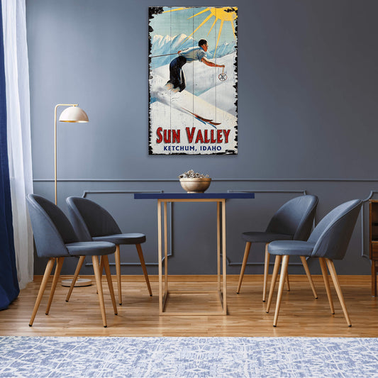Sun Valley Ski Run - Wood & Metal Wall Art