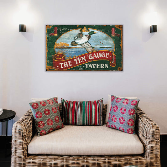 The Ten Gauge Tavern - Wood & Metal Wall Art