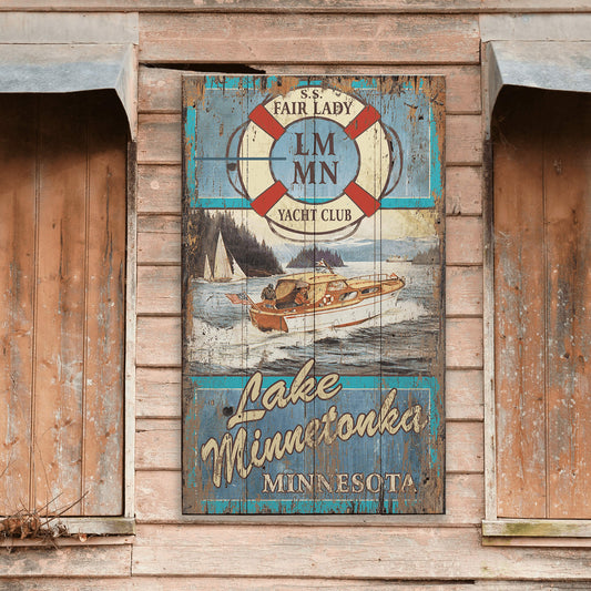 Fair Lady Yacht Club- Wood & Metal Wall Art