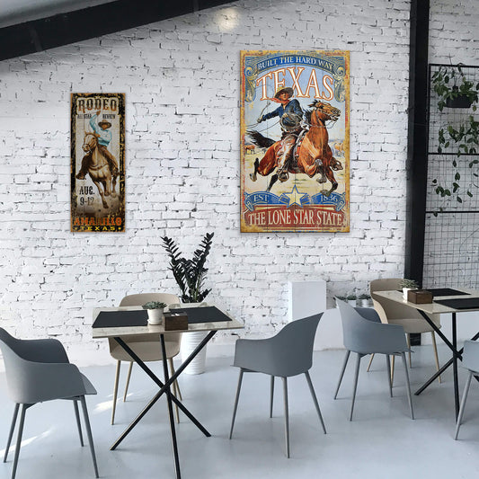 All Star Review Rodeo - Wood & Metal Wall Art