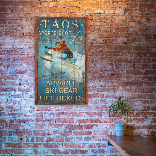 Winter Sports Shop - Wood & Metal Wall Art
