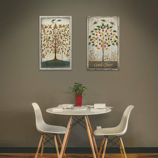 Good Cheer Tree- Wood & Metal Wall Art