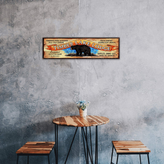 Timber Lake Lodge - Wood & Metal Wall Art