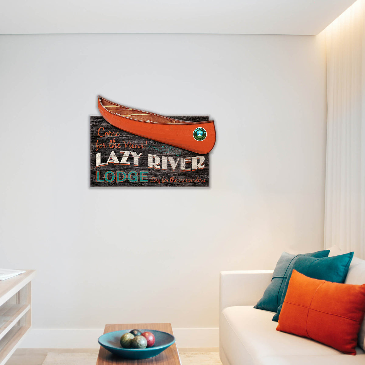 Come For the Views Canoe Cutup - Wall Decor