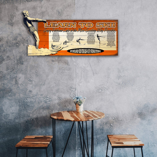 Learn to Ski - Wood Wall Decor
