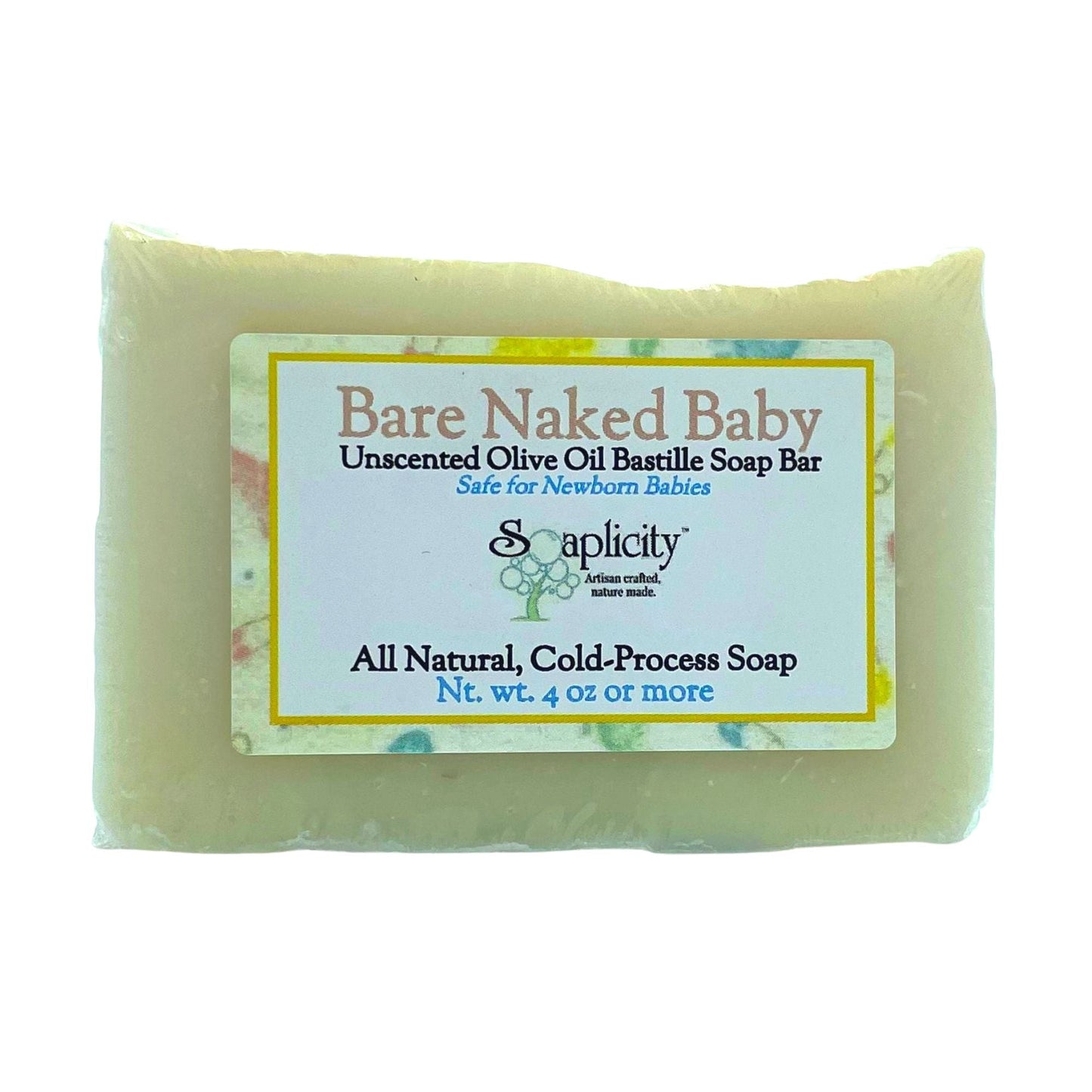 Bare Naked Baby - All-Natural, Unscented Bastille Soap