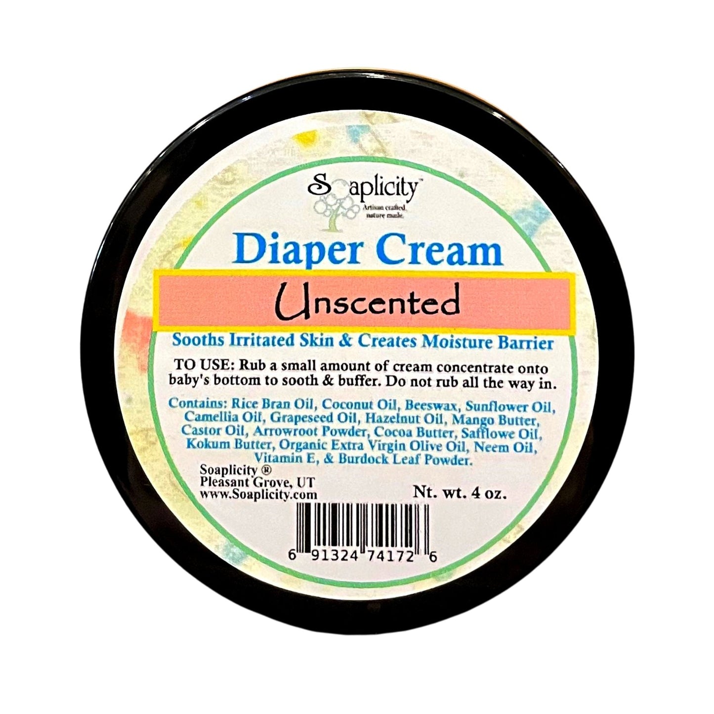 Diaper Cream w/ Moisture Barrier - 100% Natural