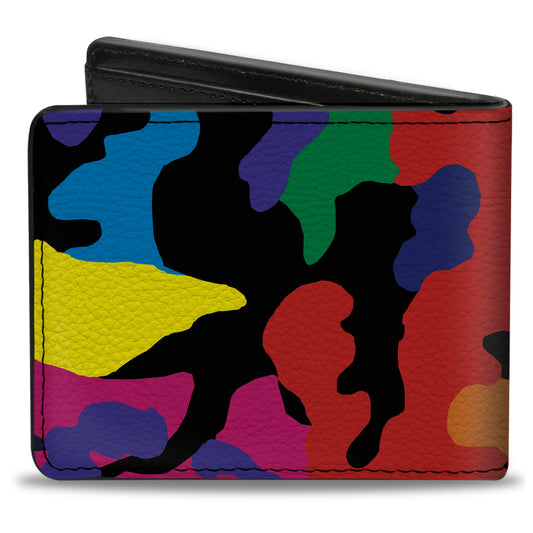 Bi-Fold Wallet - Camo Multi Neon