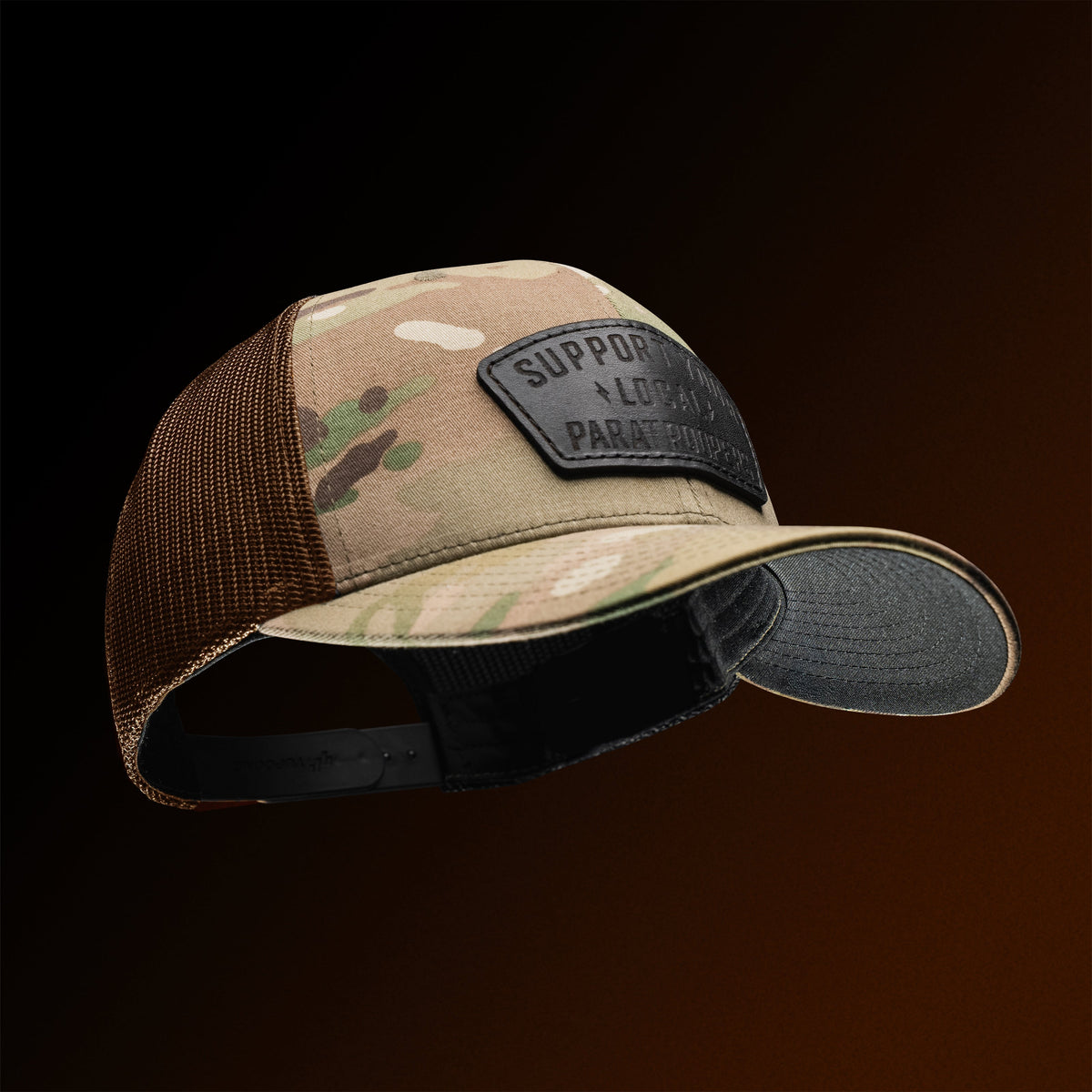 Support Local Paratrooper Leather Patch Tactical Snapback