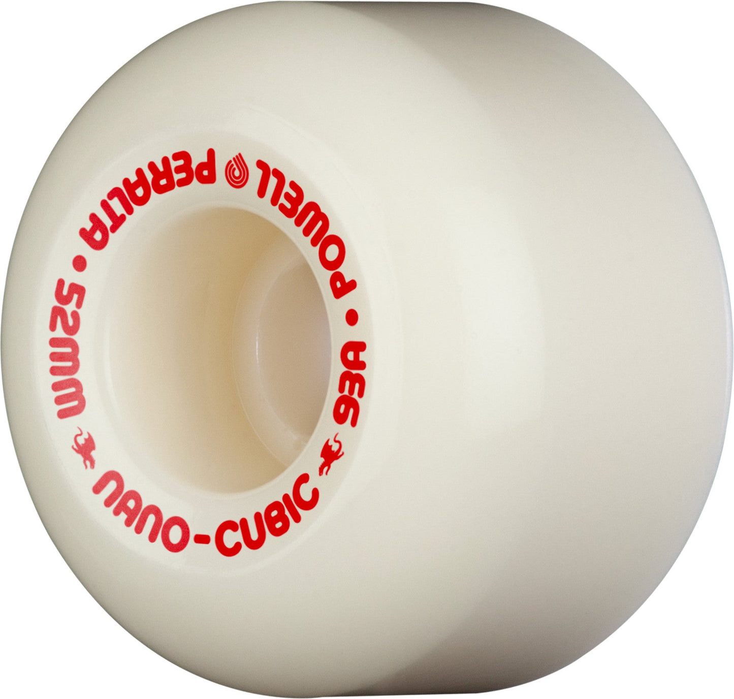 Powell Peralta Nano Cubic Asymmetrical Shape Dragon Formula Wheels 52x36mm 93A - Off White (Set of 4)