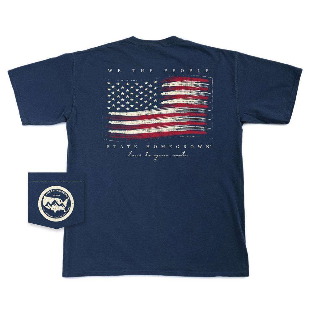 We The People Flag - Comfort Color Pocket Tee
