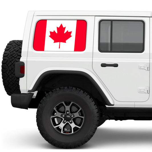 Canadian Flag Side Windows Printed Vinyl Decal