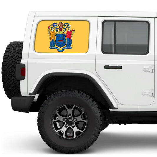 New Jersey State Flag Side Windows Printed Vinyl Decal