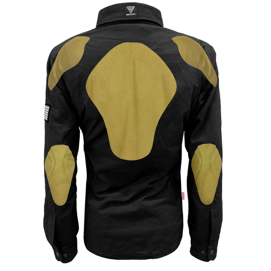 Protective Canvas Jacket for Women - Black with Pads