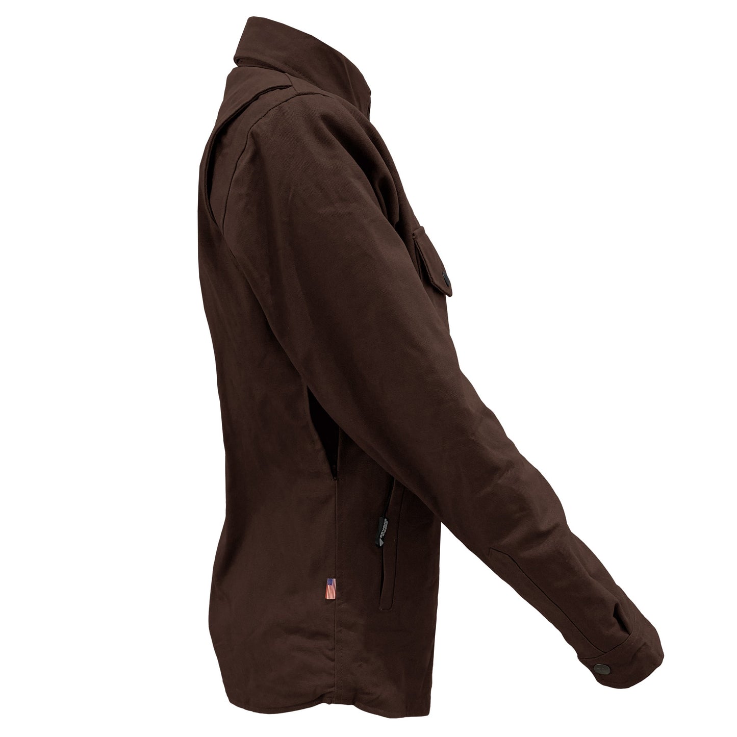 Protective Canvas Jacket for Women - Dark Brown with Pads