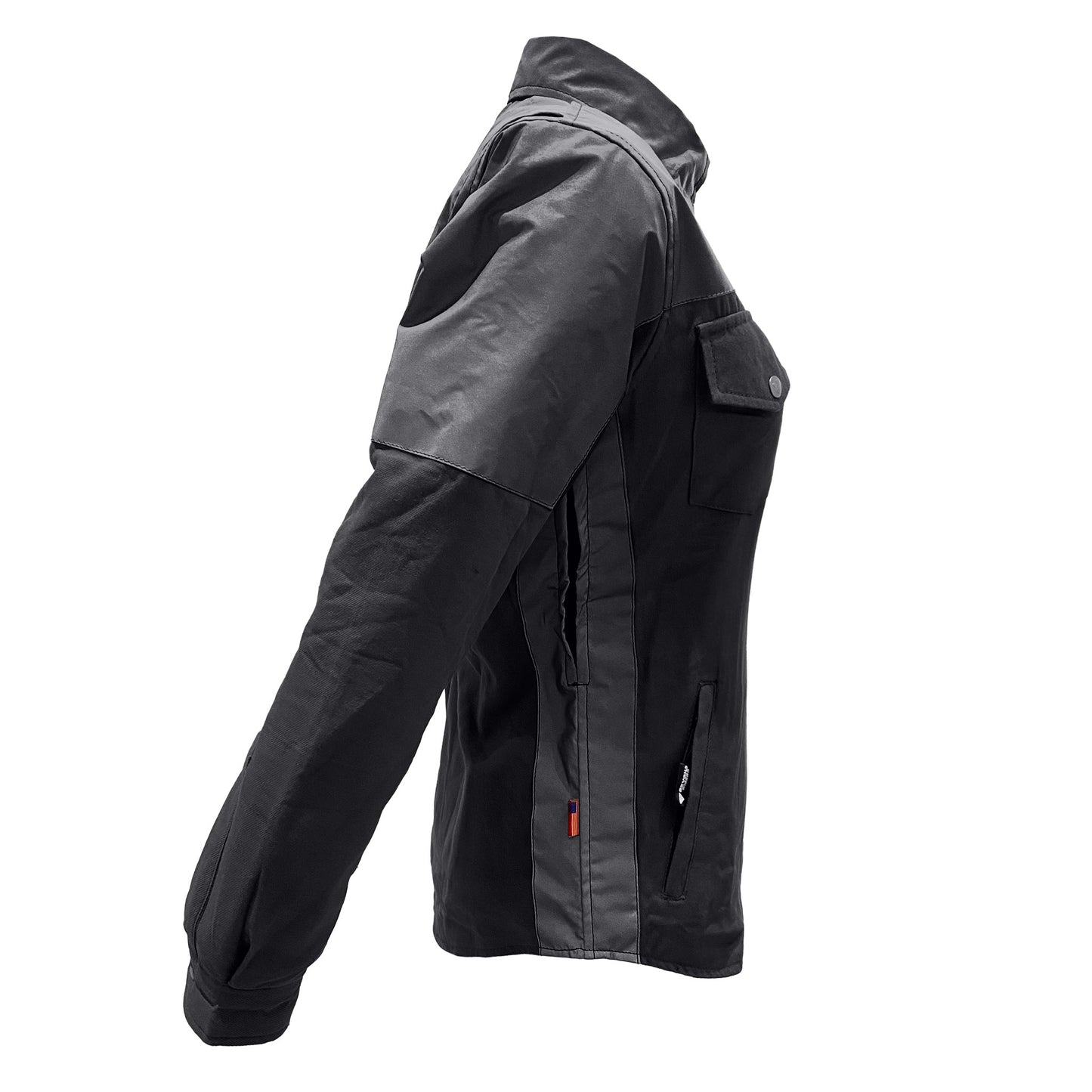 Flannel Reflective Shirt "Nightfall Nebula" for Women - Black with Pads