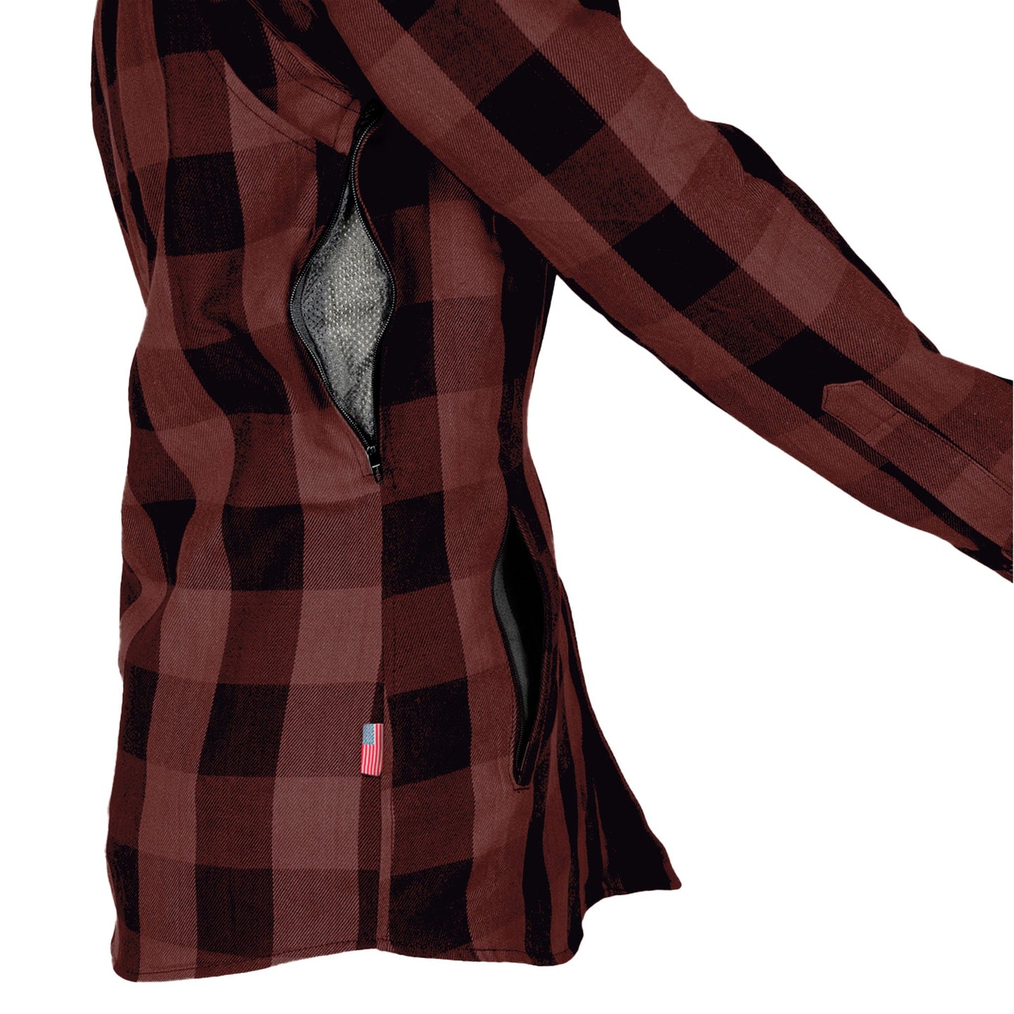 Protective Flannel Shirt for Women - Brown Checkered