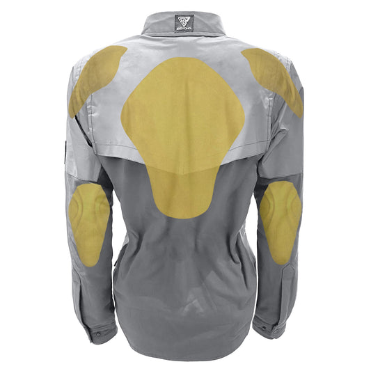 Flannel Reflective Shirt "Twilight Titanium" for Women - Grey with Pads