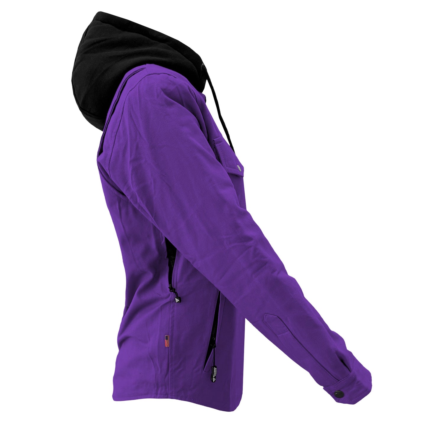 Protective Flannel Hoodie For Women - Purple Solid