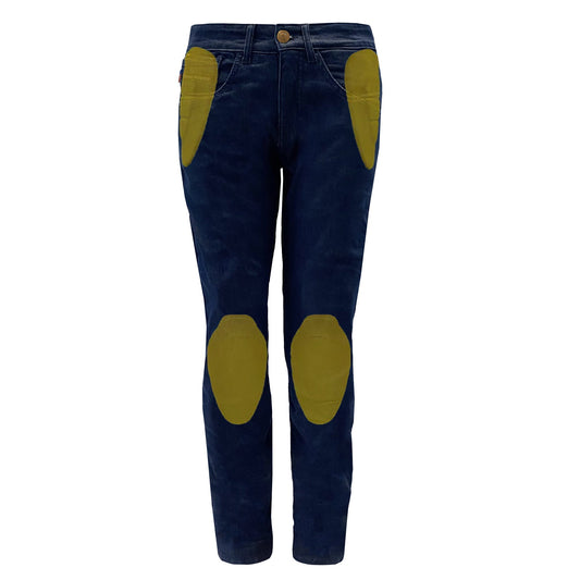 Straight Leg Protective Denim Pants (Jeans) for Women - Indigo Blue
