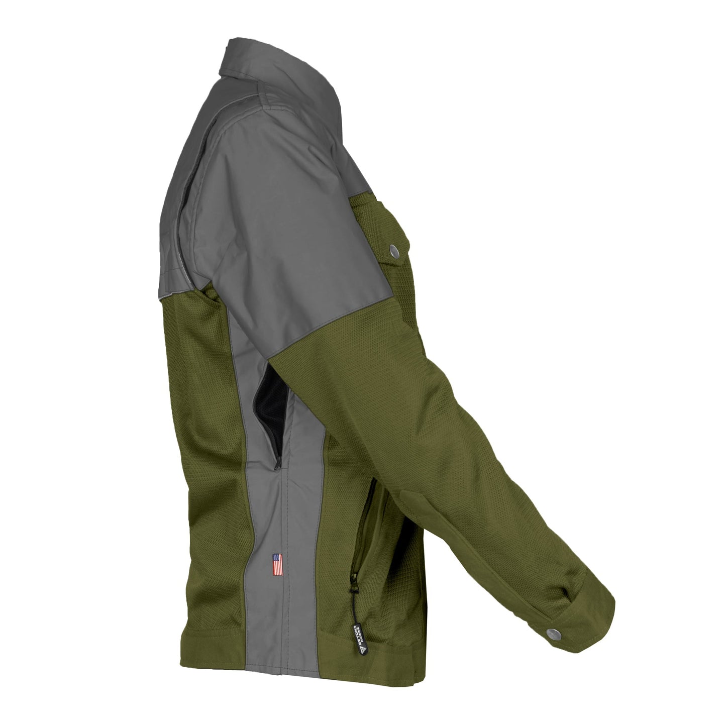 Summer Mesh Reflective Shirt Army Green Nebula for Women