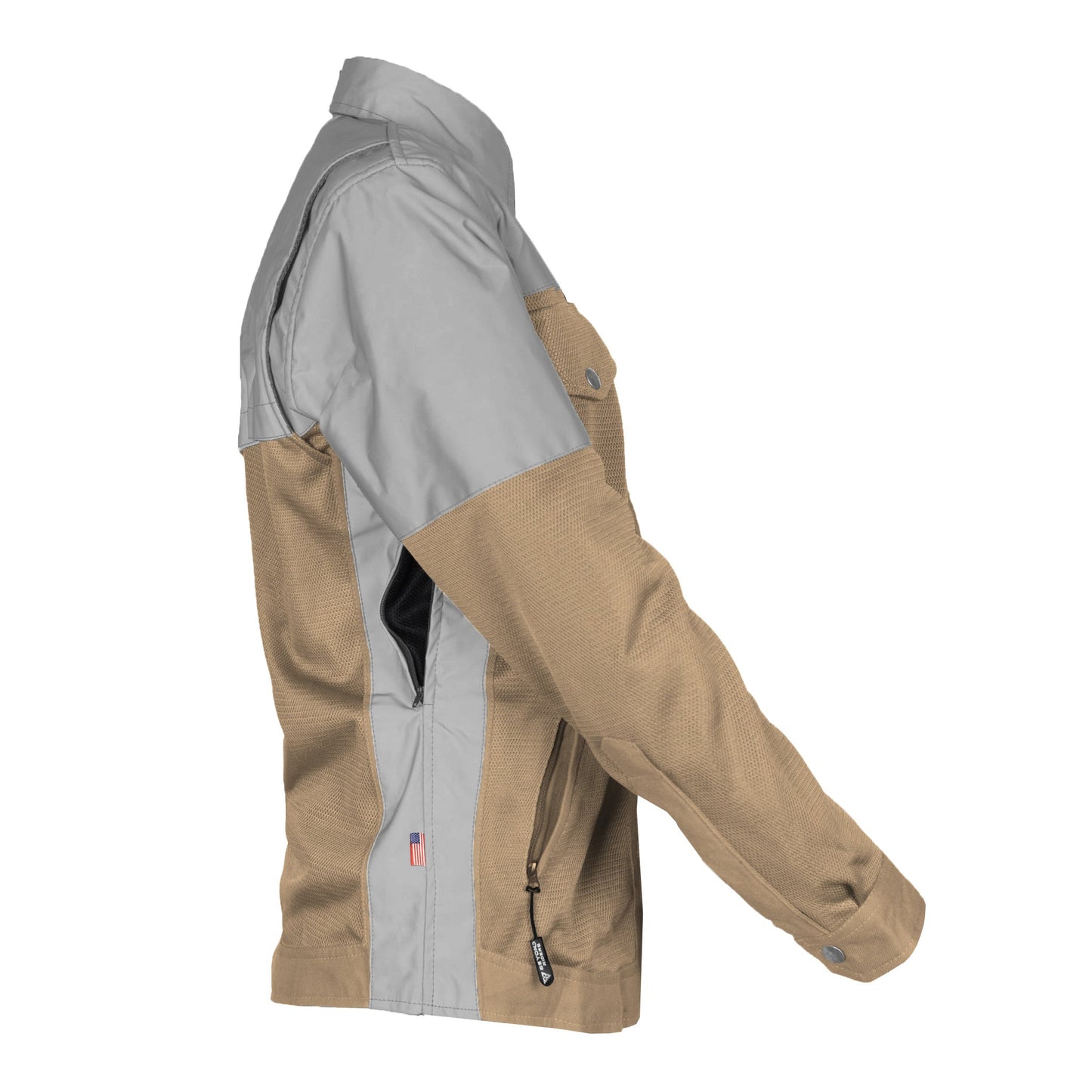 Summer Mesh Reflective Shirt Camel Eclipse for Women