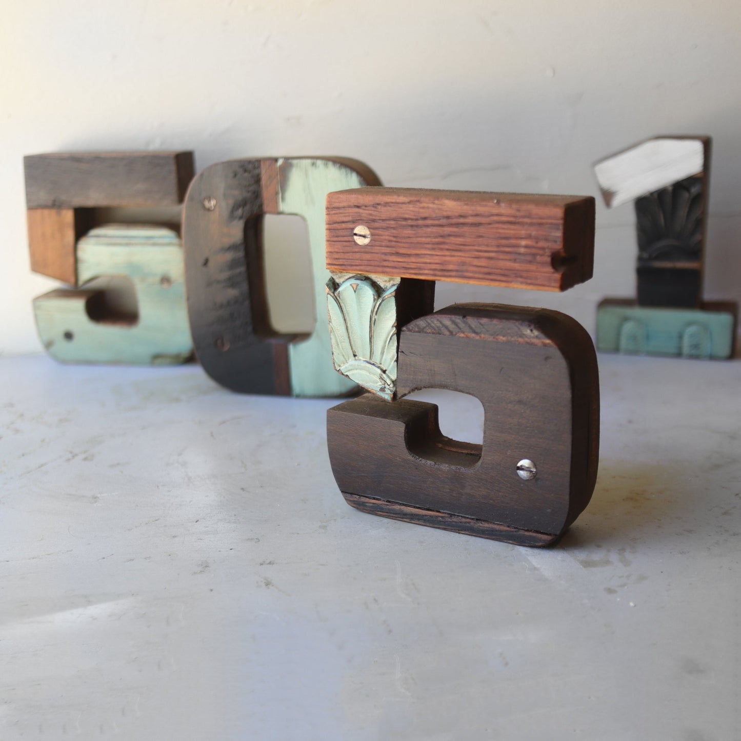 Handmade Wooden Numbers