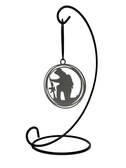 Christmas Tree Ornament with Kneeling Soldier