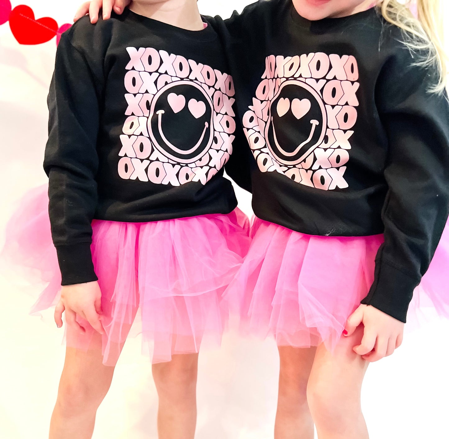 XOXO Heart Eyes Toddler Crewneck Sweatshirt