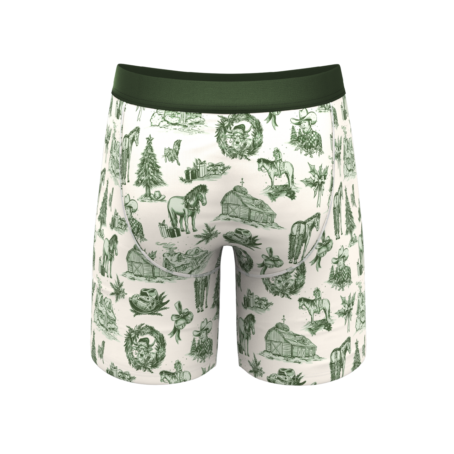 The Western Wonderland | Western Toile Long Leg Ball Hammock® Pouch Underwear With Fly