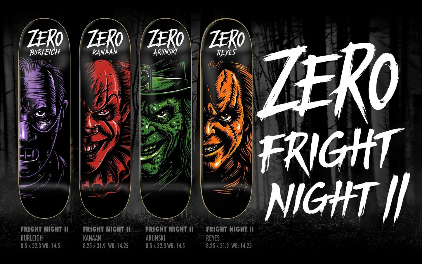 Zero Reyes Fright Night 2 - Chucky 8.25" Skateboard Deck