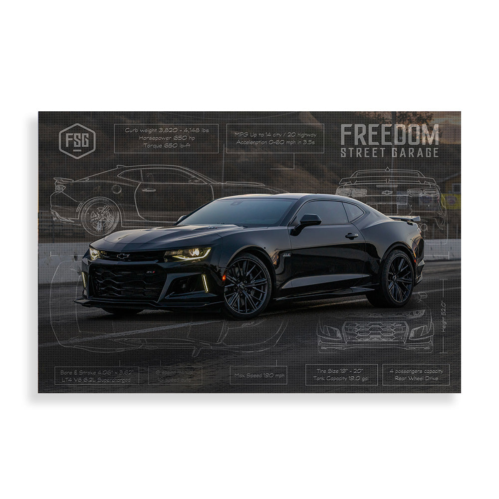 Camaro ZL1 Blueprint Poster