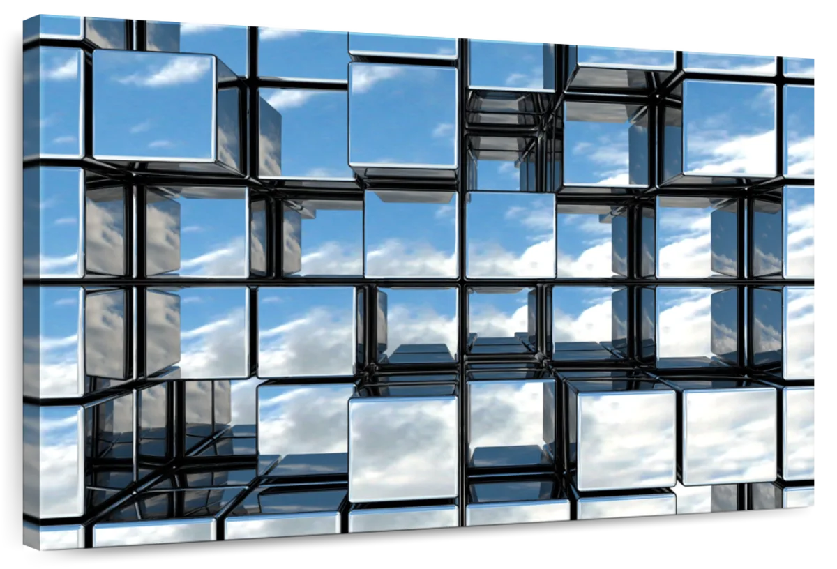 Abstract Square Mirrors Wall Art