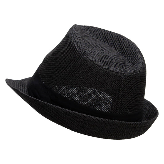 Big Size Paper Straw Fedora with Triple Pleated Band