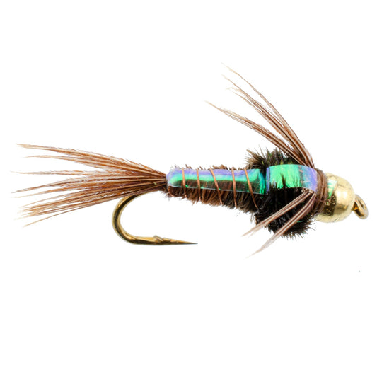 Bead Head Flash Back Pheasant Tail Nymph 1 Dozen Fly Fishing Flies Size 18