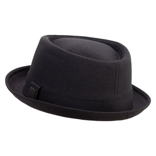 Polyester Linen Mixed Porkpie Upbrim Fedora
