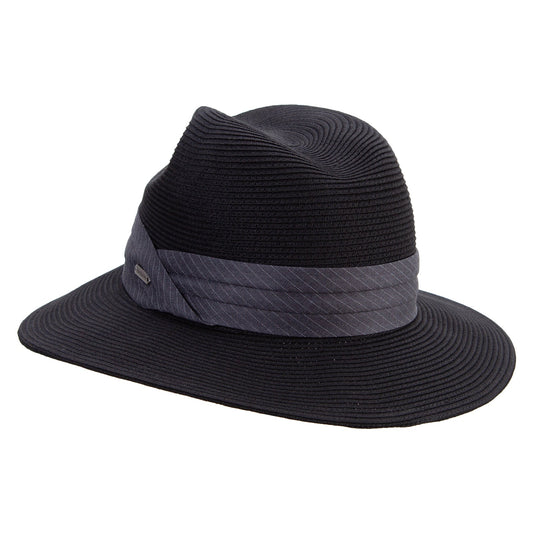 Washable Panama Hat with Stripe Band