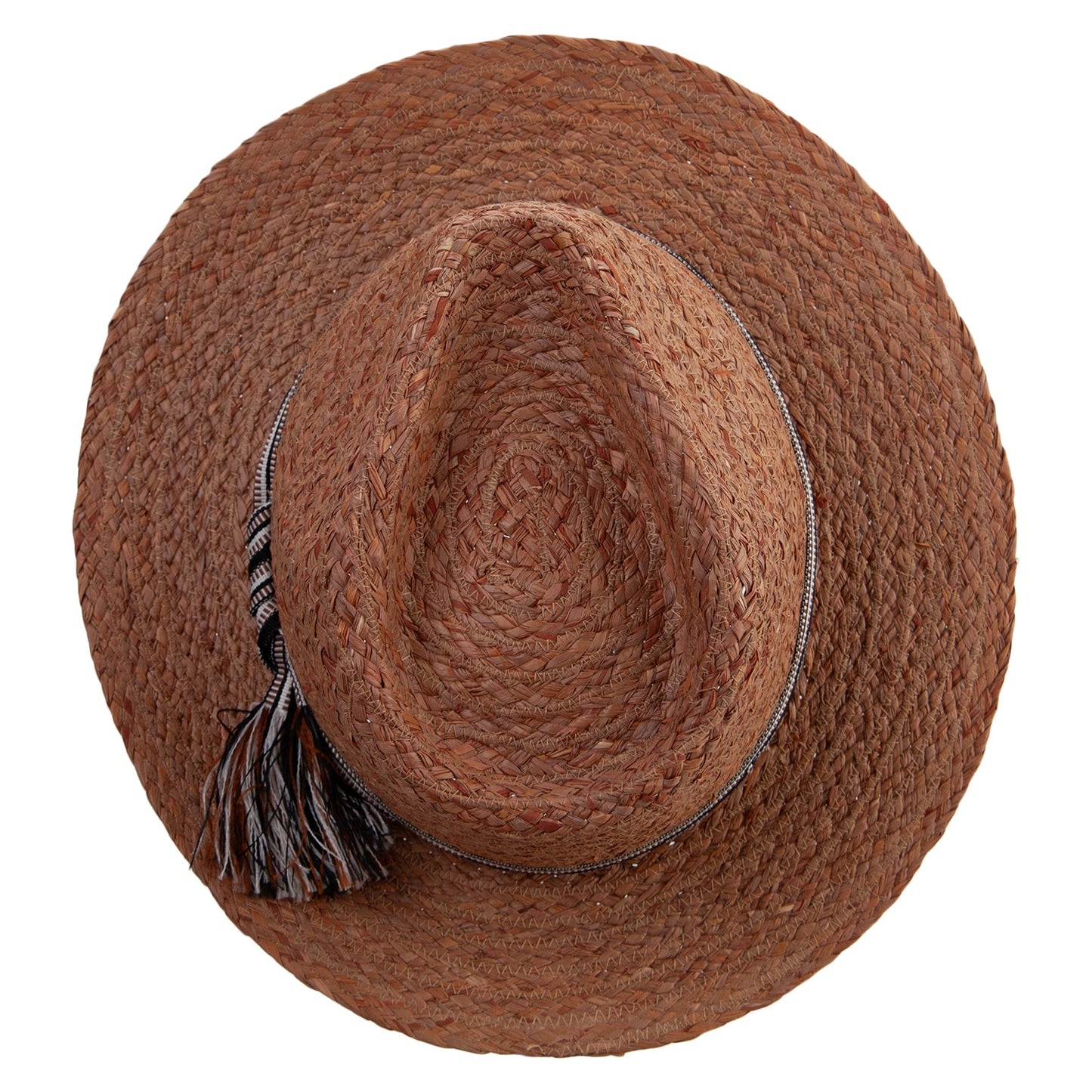 Men's Dark Raffia Fedora Hat